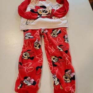 Disney Minnie Mouse Red and White Kids Pajama Set